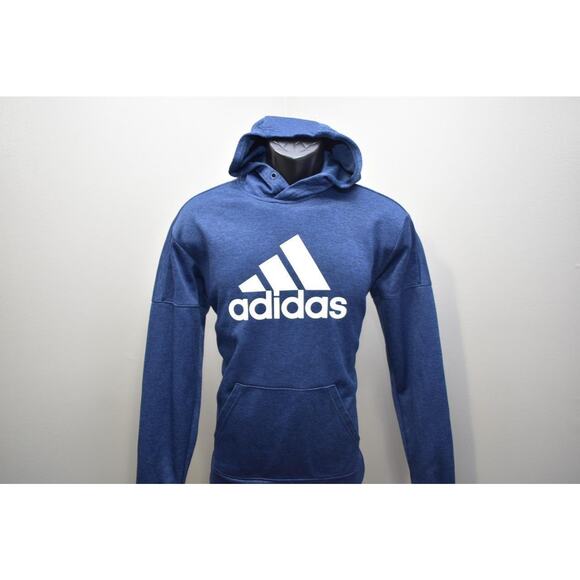 Adidas Hoodie CimaWarm Blue Performance Athletic Mens Size Small - Picture 4 of 9